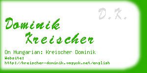 dominik kreischer business card